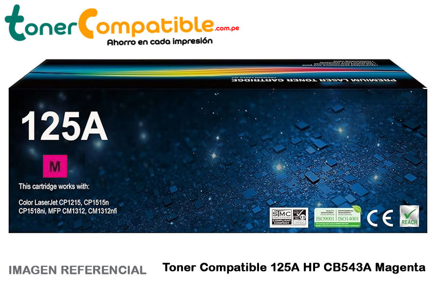 Toner Compatible CB543A HP 125A Magenta Toner Compatible CB543A HP 125A Magenta