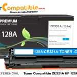 Toner HP 128A Compatible CE321A Cyan