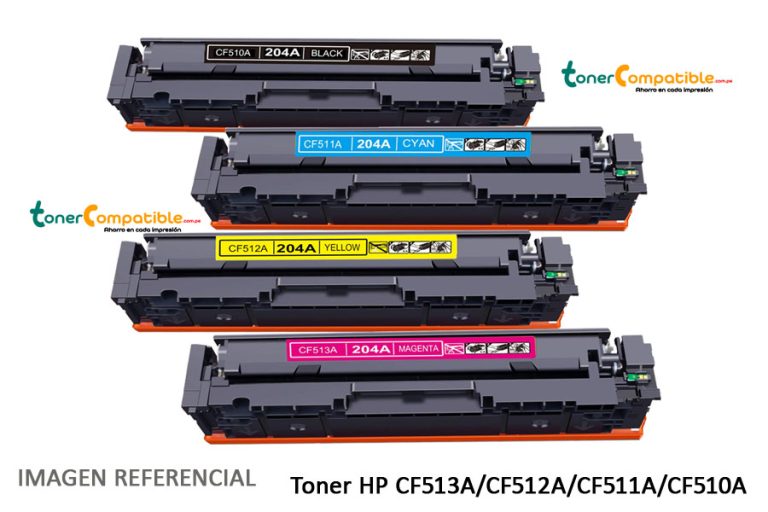 Toner HP 204A - CF513A/CF512A/CF511A/CF510A