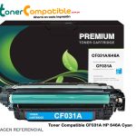 Toner Compatible CF031A HP 646A Cyan