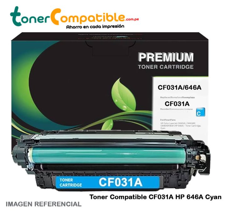 Toner Compatible CF031A HP 646A Cyan