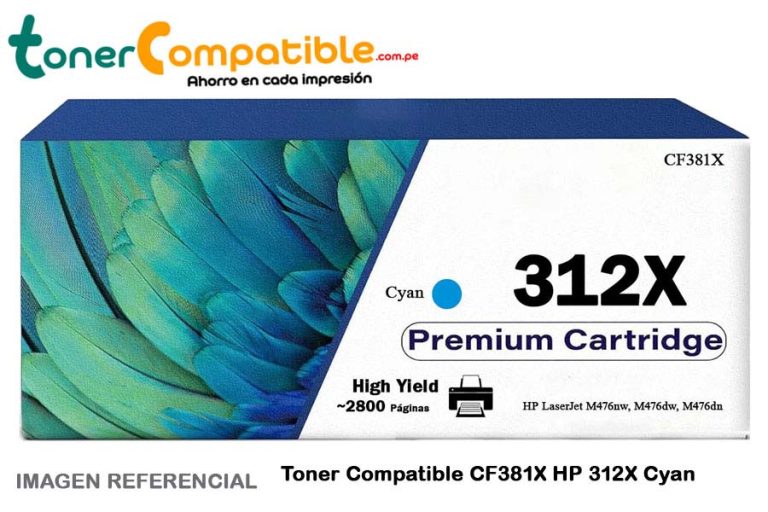 Toner Compatible CF381X HP 312X Cyan