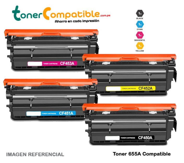 Cartucho de Toner HP 655A Compatible Negro y colores