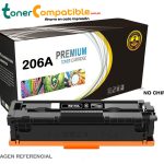 Toner HP LaserJet M255dw Cartucho 206A Genérico Sin Chip (W2110A)