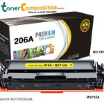 Toner HP LaserJet M283cdw Cartucho Genérico 206A Sin Chip (W2112A)