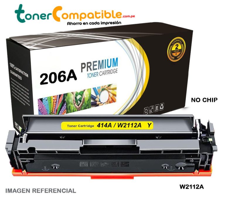 Toner HP LaserJet M283cdw Cartucho Genérico 206A Sin Chip (W2112A)